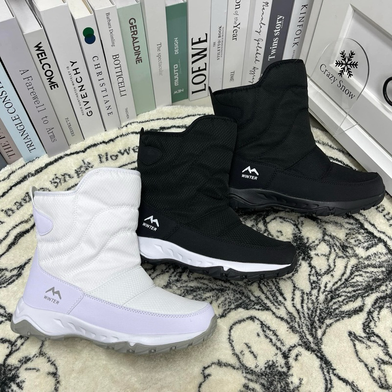 Crazy Snow บูทสั้นหน้ากว้างลุยหิมะ รุ่น Zipper Boots