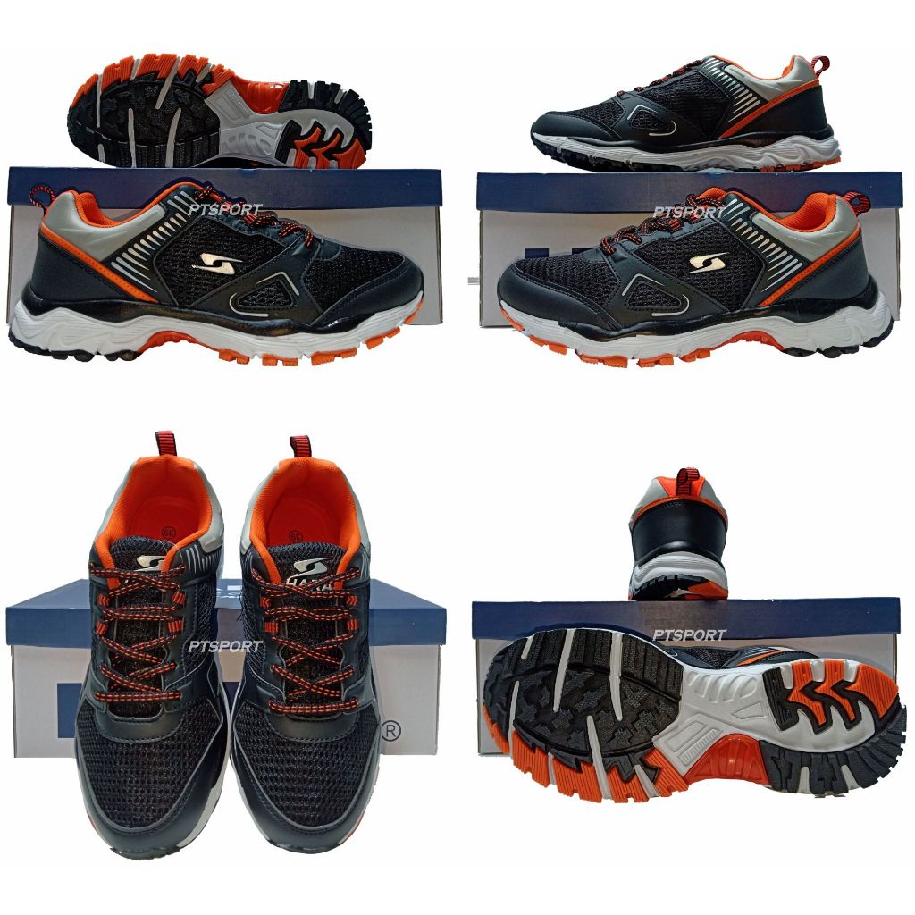 HARA Sports รองเท้าวิ่งหน้ากว้าง Wide รองเท้าผ้าใบพื้นนุ่ม ชาย/หญิง รุ่น J96 สีดำ