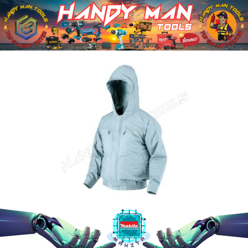 MAKITA รุ่น FJ203DZ3L เสื้อแจ็คเก็ตพัดลม+ฮูด ไร้สาย 12/18 โวลต์ ไซส์ 3L (ไม่รวมแบตเตอรี่ - แท่นชาร์จ