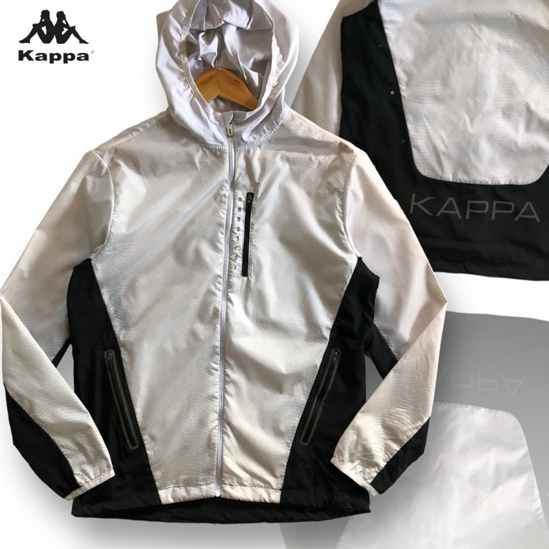 เสื้อแจ็คเก็ตออกกำลังกายกันลมกันหนาวกันไอน้ำ kappa แท้ มือสอง สภาพ 8.5/10ไร้ตำหนิ