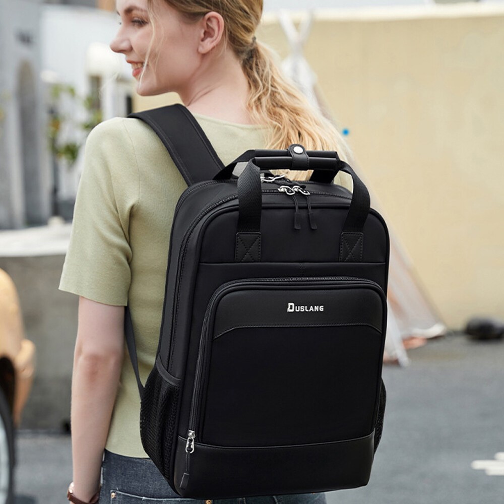 2023 Large Capacity Waterproof Backpack 15.6-inch Laptop Bag Black Casual Travel Bag