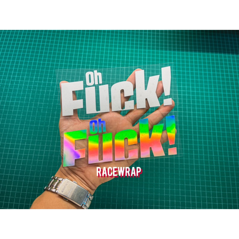 สติกเกอร์ oh fu*ck สติกเกอร์แนวUSDM สติกเกอร์แต่งรถ