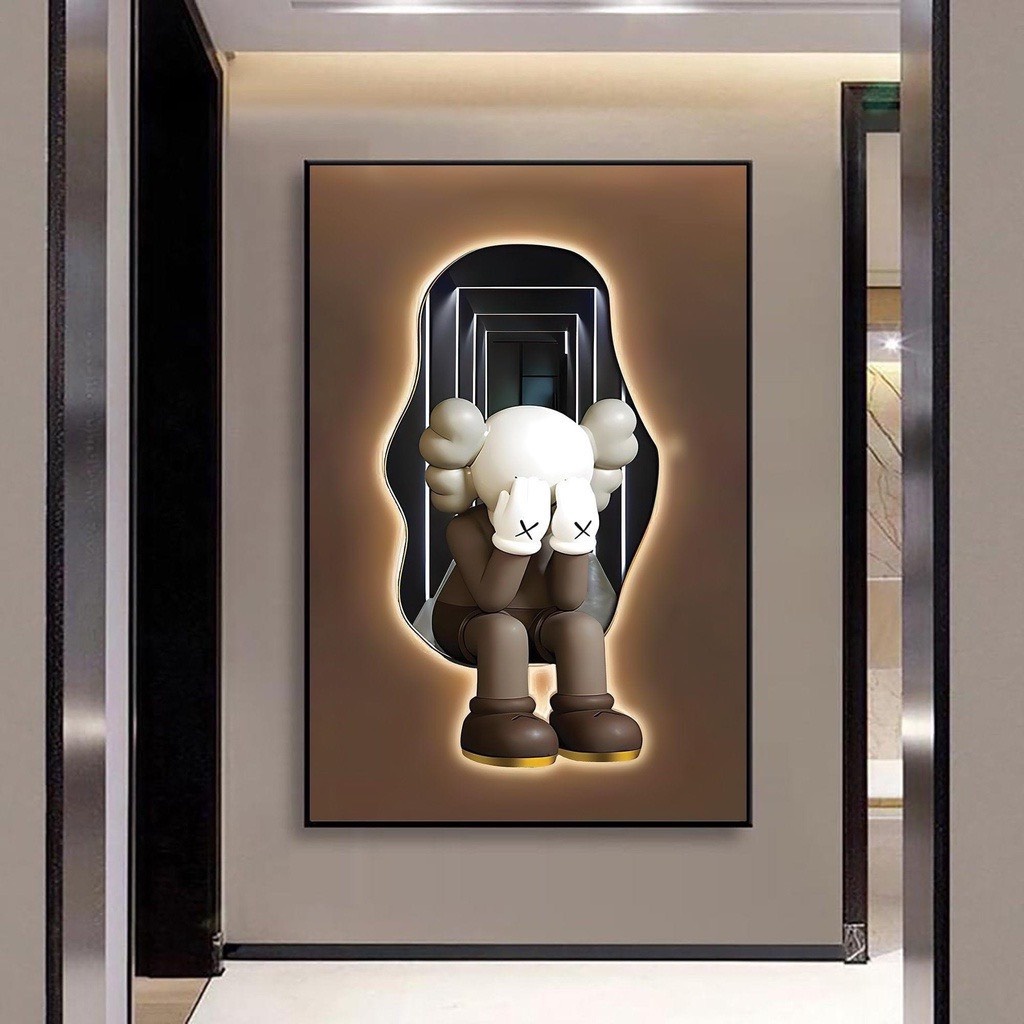 คุณภาพสูง Mirrored Bearbrick ภาพวาดหมี, Kaws ของเล่นแขวนผนัง/เกม/Gaming/หุ่นยนต์/Superhero - รูปที่ 3