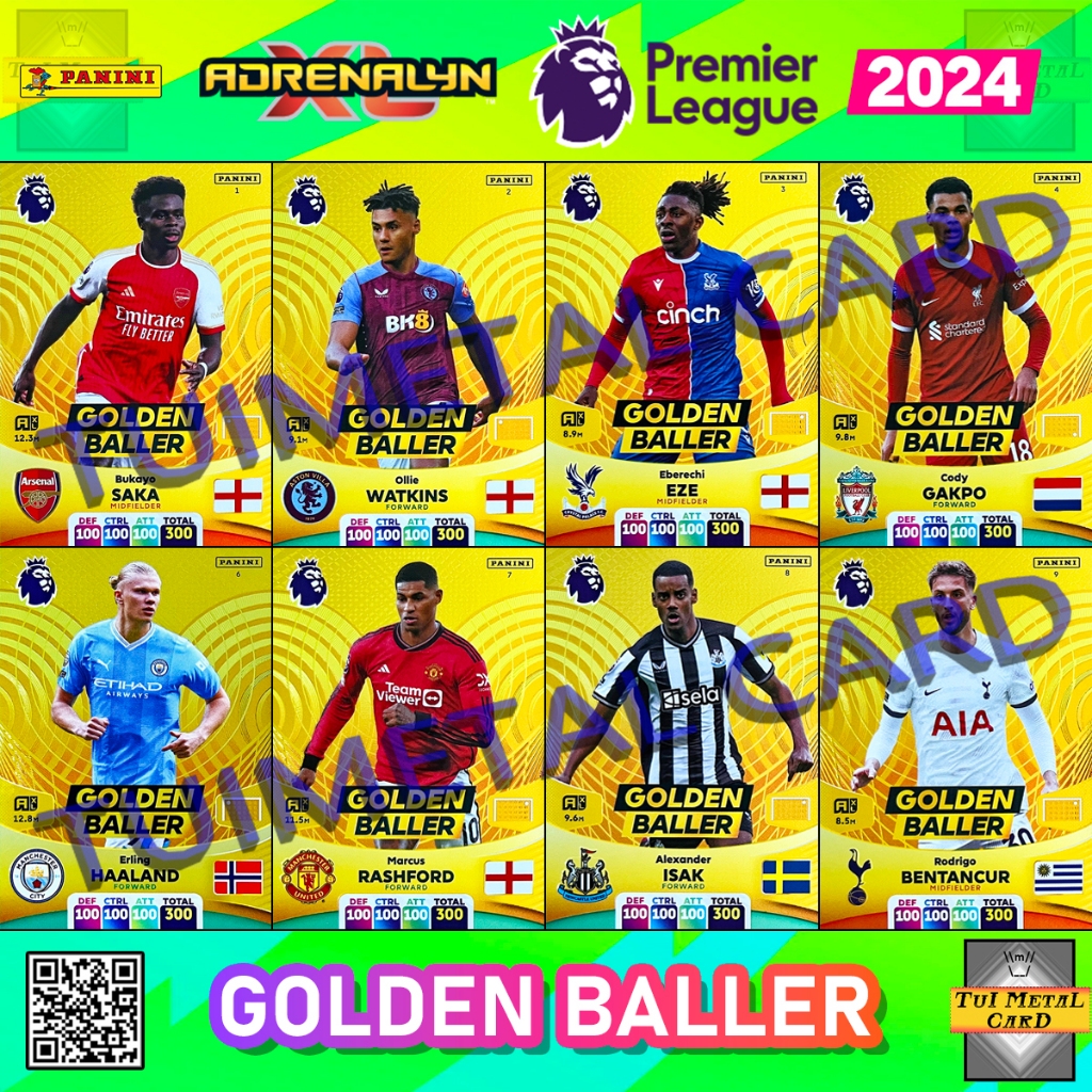 PANINI PREMIER LEAGUE 2024 ADRENALYN XL: GOLDEN BALLER การ์ดสะสมฟุตบอล Football Trading Card