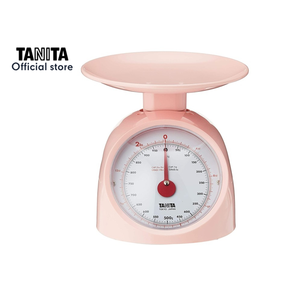 TANITA รุ่น 1122 Pink เครื่องชั่งน้ำหนักในครัว แบบสปริง  สีชมพู (สินค้ารับประกัน 5 ปี)