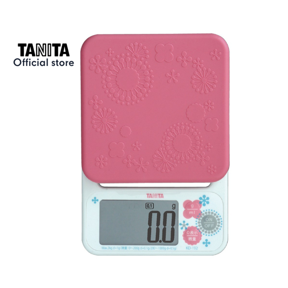 TANITA เครื่องชั่งน้ำหนักในครัวแบบดิจิทัล รุ่น KD-192 สีชมพู พิกัด 2 กิโลกรัม