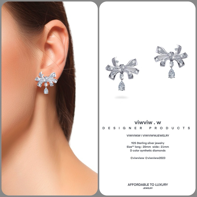 Bow diamond Earrings