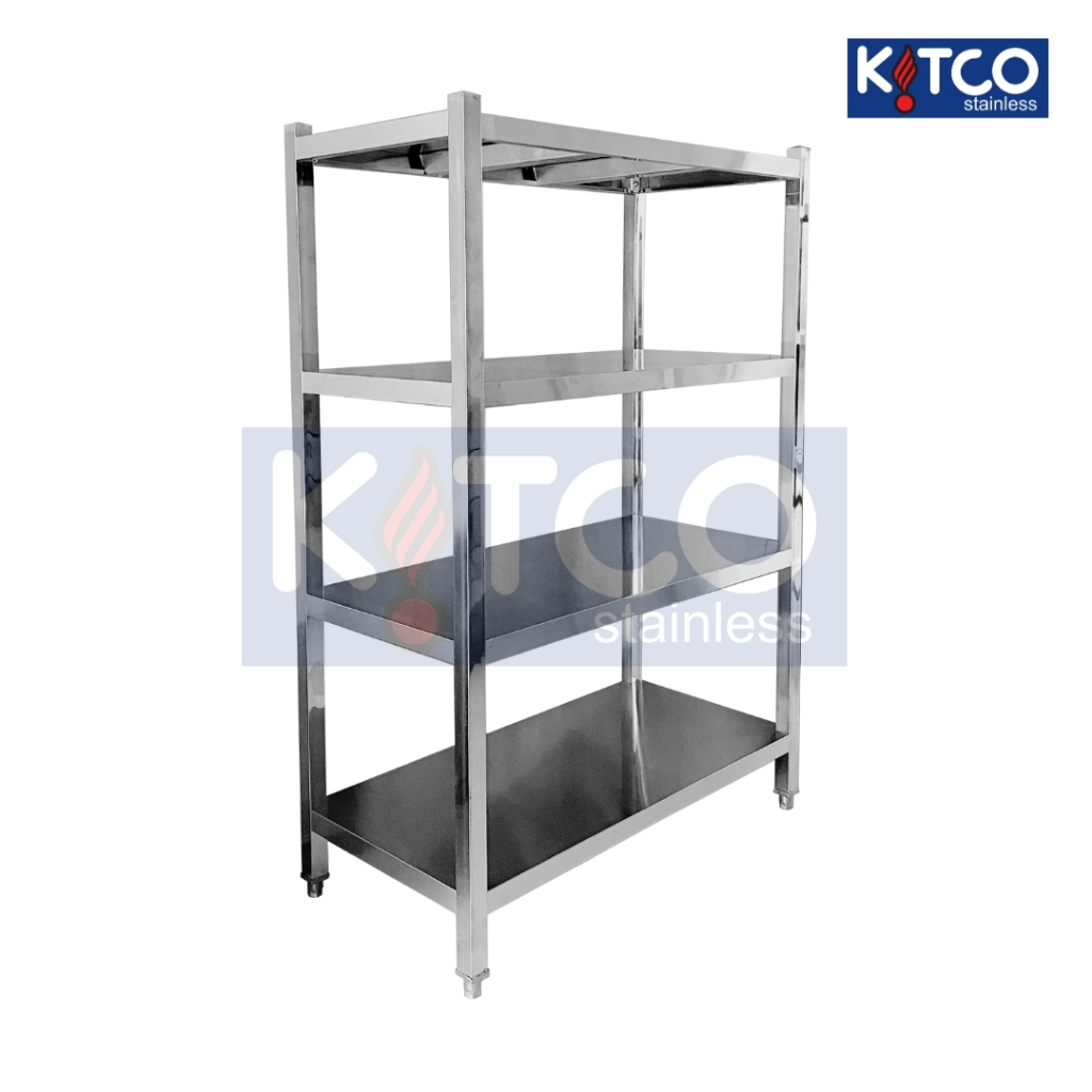 ชั้นวางของสเตนเลส ชั้นวางของทึบ 4 ชั้น – Kitco Stainless – โปรปัง