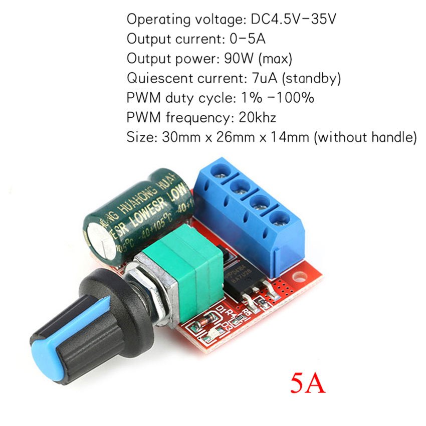 ร้านคนไทย!  เครื่องควบคุมความเร็ว PWM DC ดิมเมอร์ 4.5V-35v ปรับความเร็วมอเตอร์ dc ราคา ถูกที่สุด ดีลบีเคเค แกลเลอรีภาพที่ 4