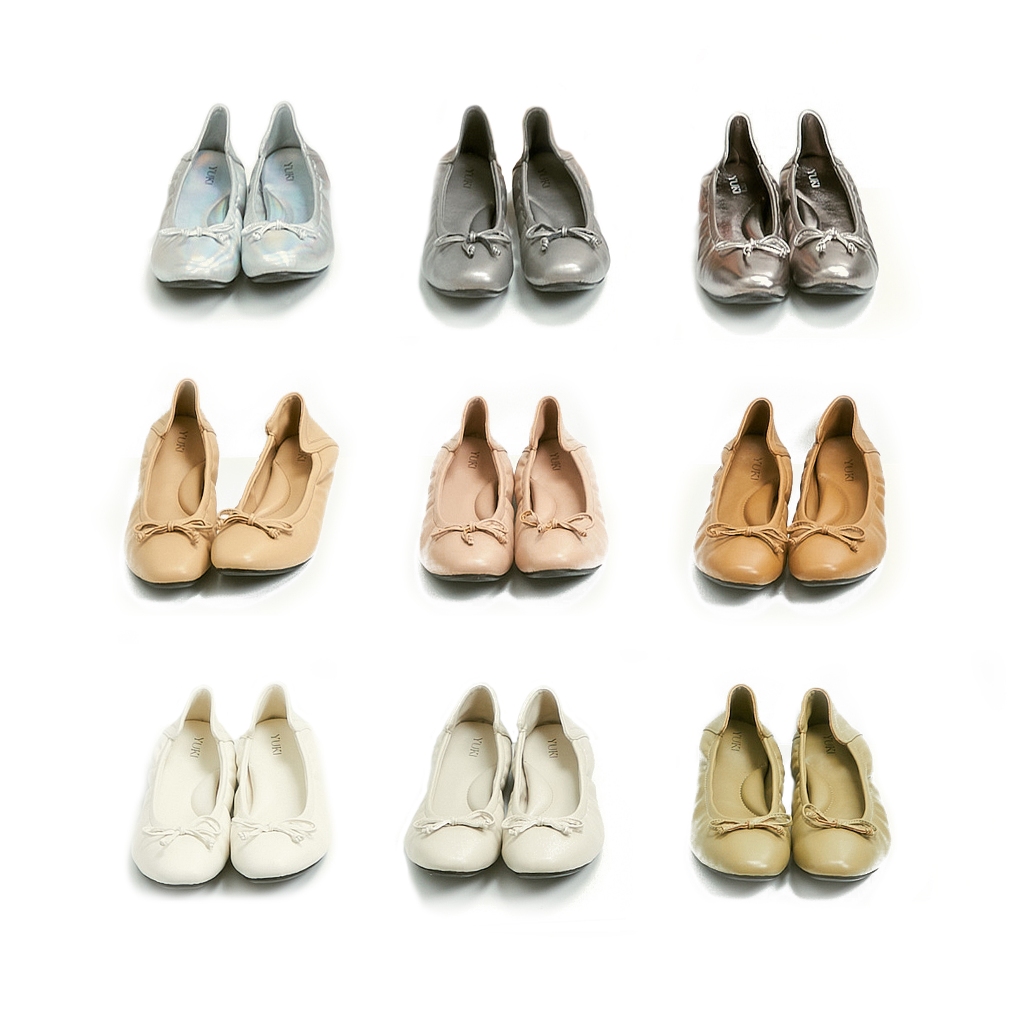 YUKI SHOES รุ่น SOFU รองเท้าบัลเล่ต์ หนังเทียม PU นุ่มนิ่มมาก สี CLASSIC 10 สี