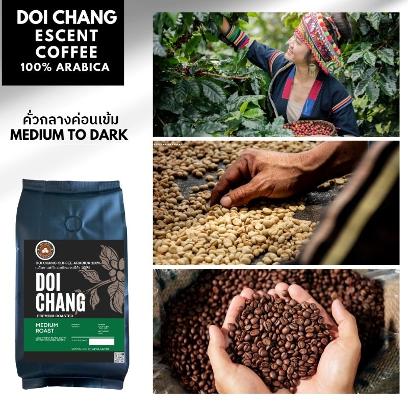กาแฟอาราบิก้า 100% (เกรด Aคละ) ดอยช้าง เชียงราย (ขนาด 5 กิโลกรัม)