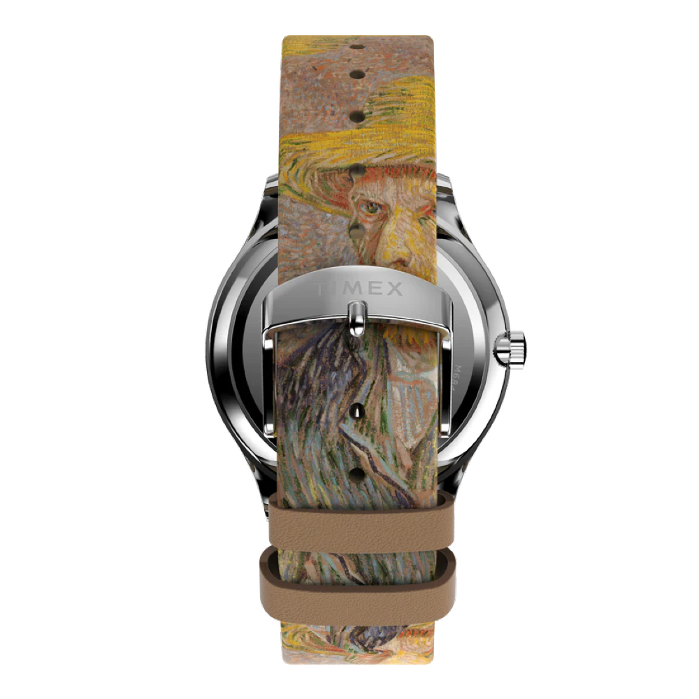 TIMEX TW2W25100 The MET Klimt นาฬิกาข้อมือผู้ชาย สายหนัง สีน้ำตาล หน้าปัด 40 มม.