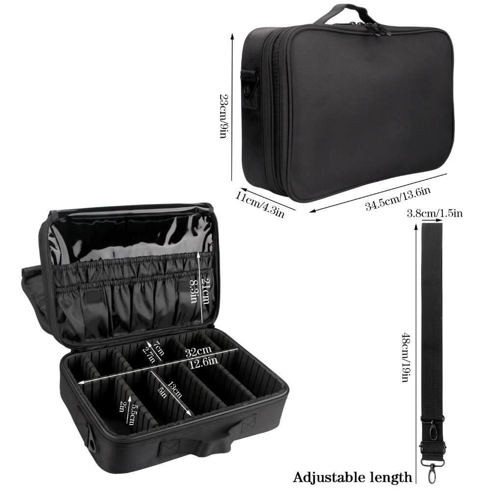 กระเป๋าใส่เครื่องสำอางค์และอุปกรณ์เสริมความงาม กระเป๋าอเนกประสงค์ กระเป๋าเดินทาง กันฝุ่น กันน้ำ - รูปที่ 5