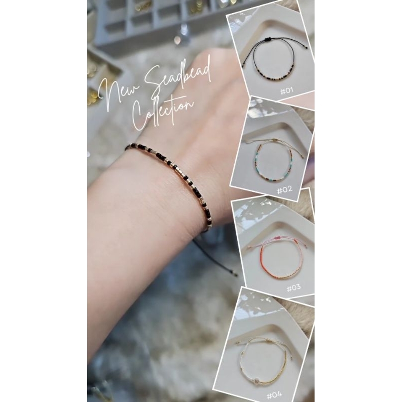 เชือกลูกปัด Miyuki Seed Beads เก๋ๆ ปรับขนาดได้