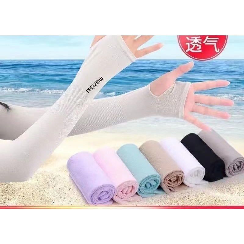 (พร้อมส่ง)Su147 ปลอกแขนกันแดด ปลอกแขนกันuv ปลอกแขนสวมนิ้ว แขนเสื้อ ผ้าละเอียด กันแดด กันแสง UV ใส่ได้ทั้งชายและหญิง