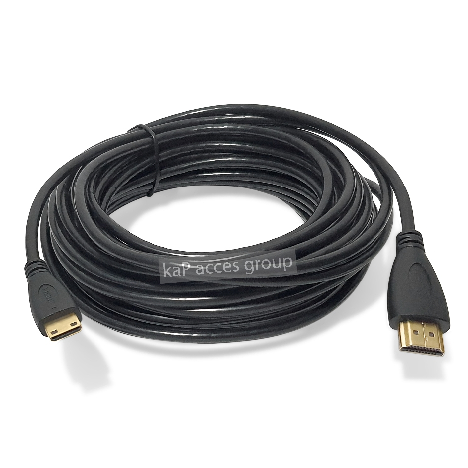 สายต่อสัญญาณ hdmi to mini hdmi Cable มินิ hdmi สายเสียบกล้อง เข้าจอมอนิเตอร์ HDTV สัญญาณภาพและเสียง 1.8/3/5/10เมตร