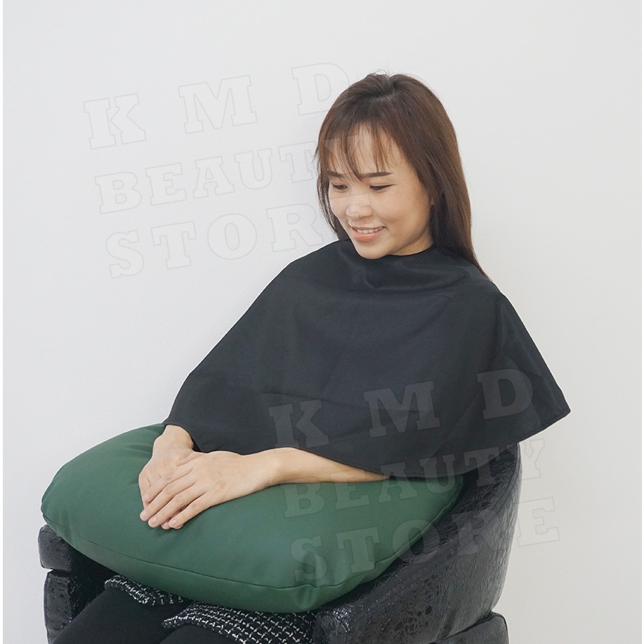 ผ้าคลุมทำผมแบบสั้น ผ้ารองทำสีผม เสื้อคลุมทำสีผม ผ้ากันเปื้อนทำสีผม แบบสั้น ระบายอากาศได้ดี ผ้ากันน้ำ ราคา ถูกที่สุด ดีลบีเคเค แกลเลอรีภาพที่ 2