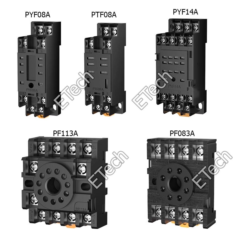 ซ็อกเก็ต รีเลย์ ฐานรีเลย์ Socket Relay Timer PYF08A PYF14A PTF08A PF083A PF113A MY2 MY2N MY4 MY4N H3