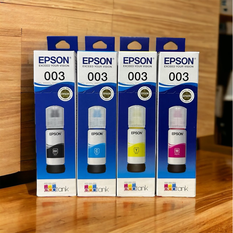 หมึกเติมแท้ Epson 003 หมึกพิมพ์สำหรับปริ้นเตอร์ L1110,L3100,L3101,L3110,L3150,L5190) 4 สี