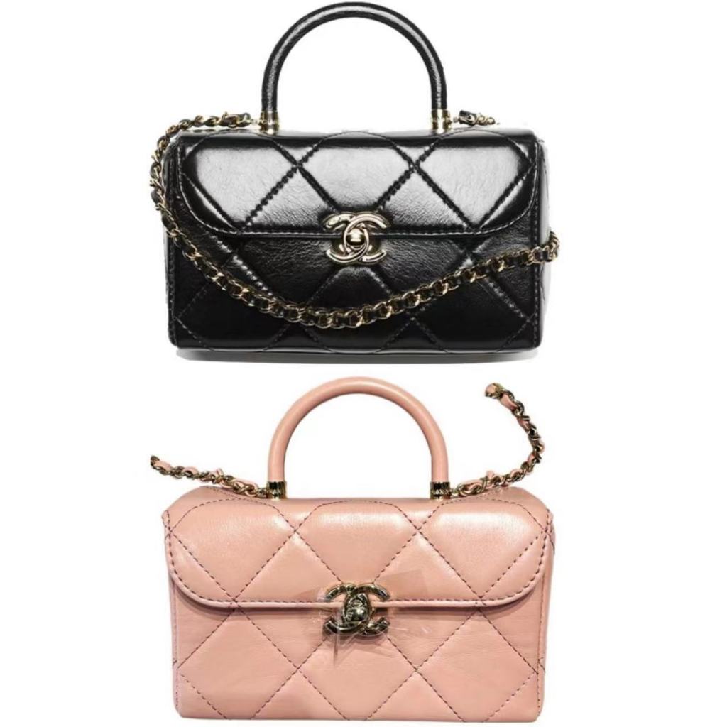 Chanel/Mini/Glossy/Calfskin/Handle Bag/Chain Bag/Crossbody Bag/AS4469/% Authentic