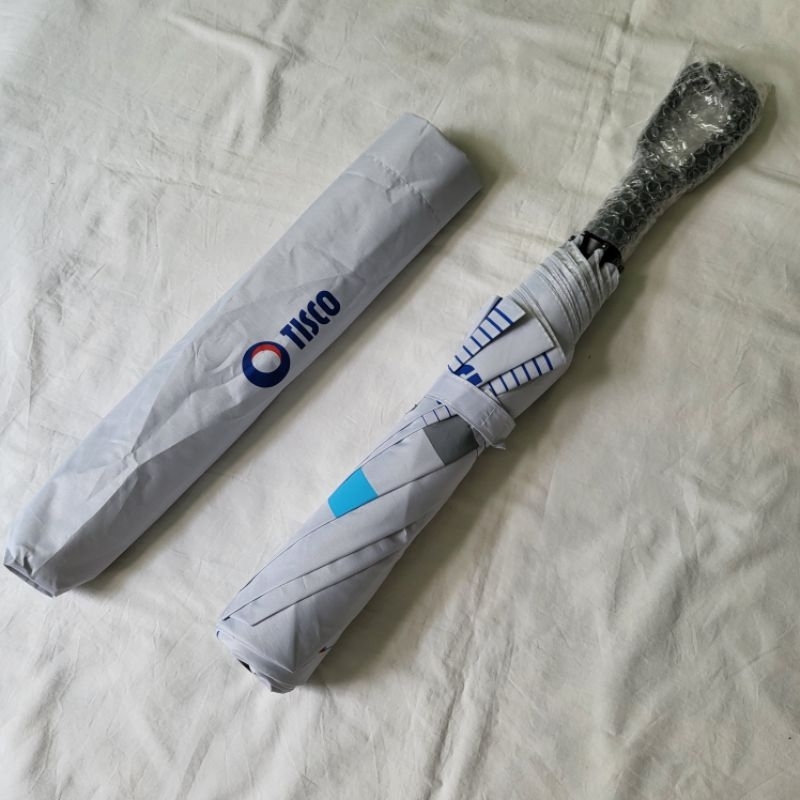 Tisco umbrella ร่มพับ กันยูวี ทิสโก้ ที่จับคล้องได้
