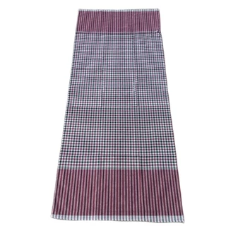 ผ้าขาวม้า ผ้าขาวม้าตรารถไฟ ผ้าขาวม้าเย็บริม ขนาด 80x190cm จำนวน 1 ผืน