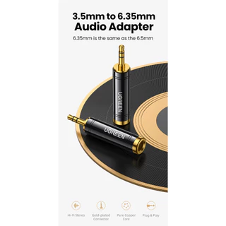 UGREEN ตัวแปลงพอร์ตชาย 3.5 มม. เป็นหญิง 6.5 มม3.5mm M to 6.35mm F Connector รุ่น 60711
