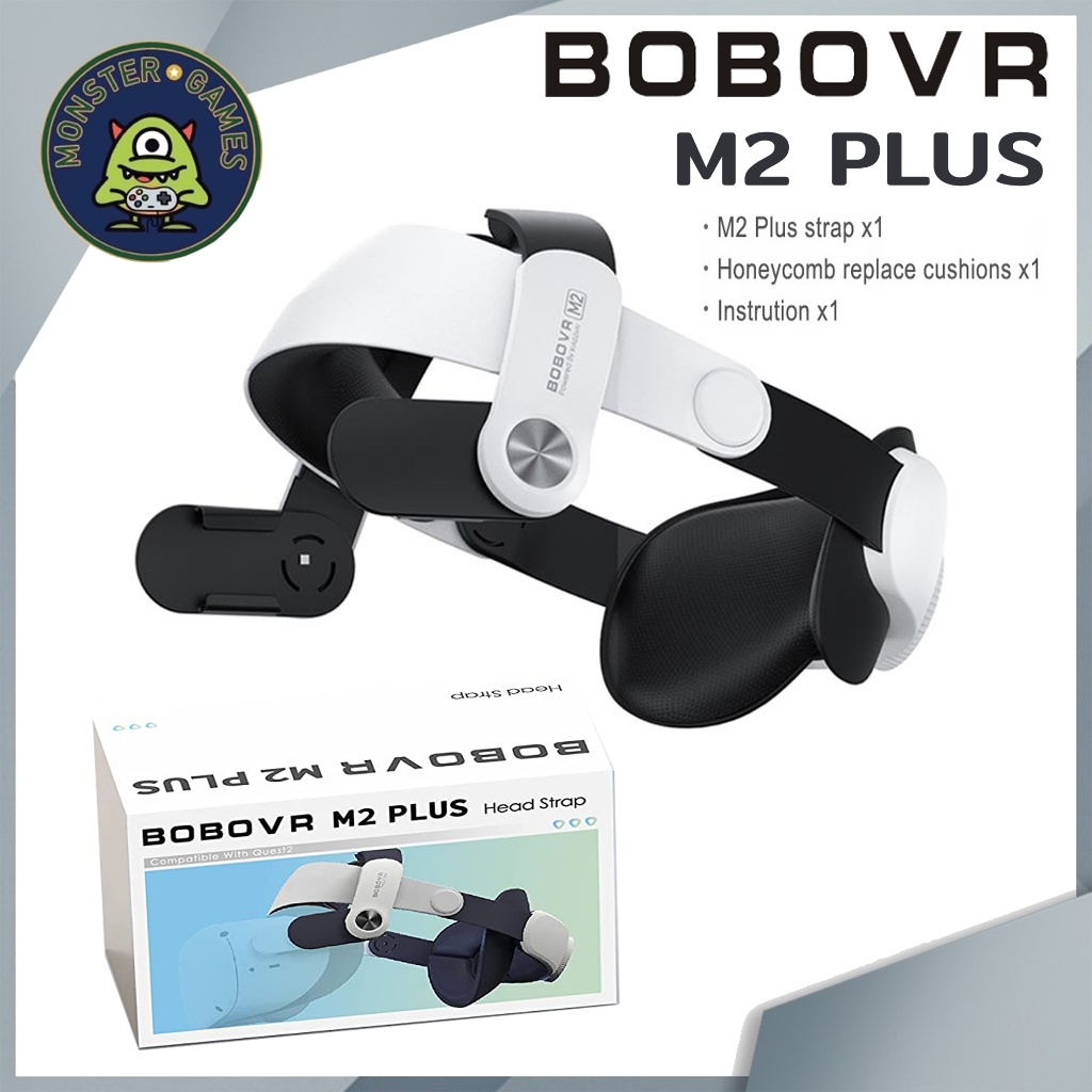 BOBOVR M2 Plus Head Strap **สำหรับ Quest 2 เท่านั้น** (สายรัดหัว)(อุปกรณ์เสริม Oculus)(อุปกรณ์เสริม Meta)(BOBO VR)