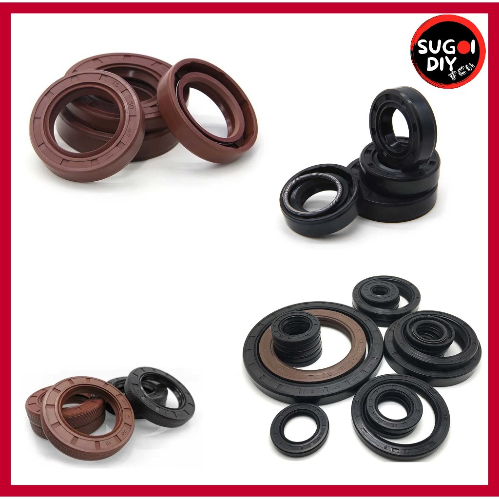Oil seal ซีลยาง TC12-18-5 12-20-4 12-20-5 12-20-6 12-20-7 12-22-5 12-22-6 12-22-7 12-22-9  ซีลกันน้ำมัน ซิล Sugoi DIY - รูปที่ 2
