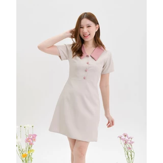 CRAYONBRAND - ชุดเดรส รุ่น Twotone button dress