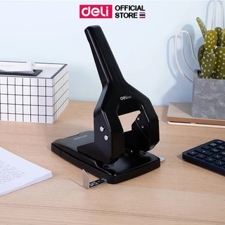 Deli 0160 Heavy Duty Punch เครื่องเจาะรูกระดาษ 60 แผ่น รุ่นประหยัดแรง ตุ๊ดตู่ เครื่องเจาะ เครื่องเจาะกระดาาษ