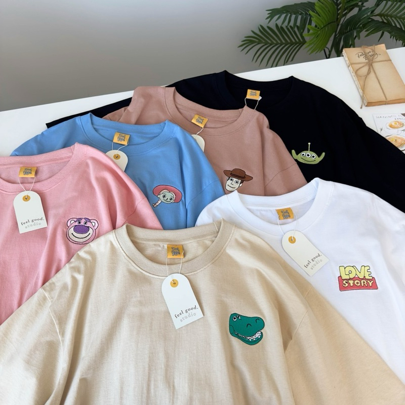 พร้อมส่ง🧸เสื้อยืดโอเวอร์ไซส์ Oversize feelgood (ทอยสตอรี่ งานปัก)