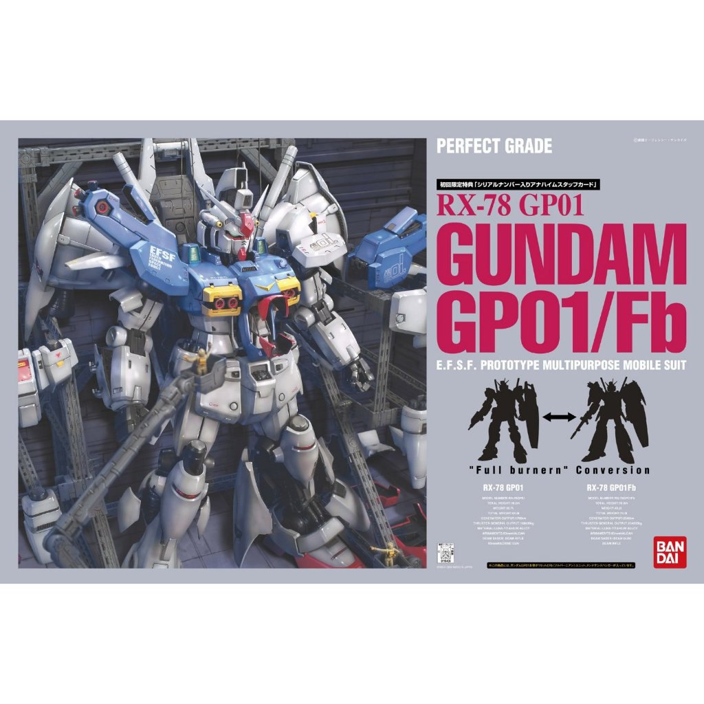 RX-78GP01 Gundam GP01/GP01Fb Zephyrantes "Gundam 0083" (PG) 1/60