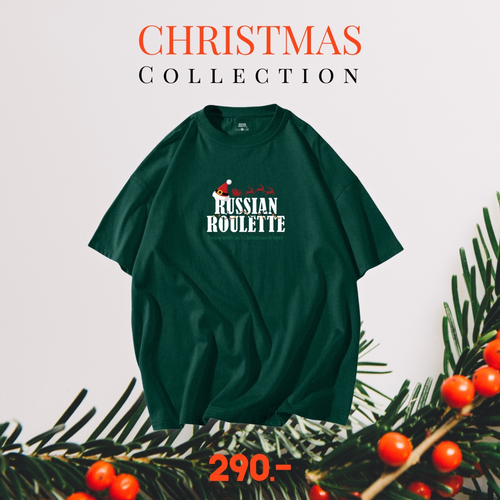 เสื้อยืด oversize ลายสุดพิเศษสำหรับเทศกาลคริสมาสต์นี้ จากแบรนด์ Russian Roulette Clothing