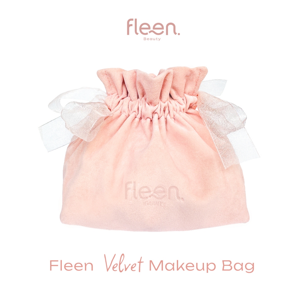 Fleen Velvet Makeup Bag | กระเป๋าเครื่องสำอาง Fleen Velvet