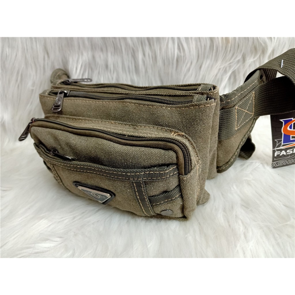 กระเป๋าคาดเอวใบกลางผ้า กระเป๋าคาดเอวผู้ชาย คาดเอวหญิง - รูปที่ 3