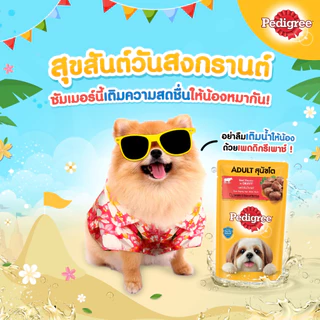 Pedigree Pouch เพดดีกรี อาหารสุนัขชนิดเปียก ขนาด 80G (โหล12ซอง)