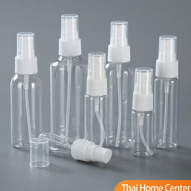 ขวดสเปรย์น้ำหอม สีใส แบบพกพา มี ขนาด 30 50 100 มล Transparent spray bottle