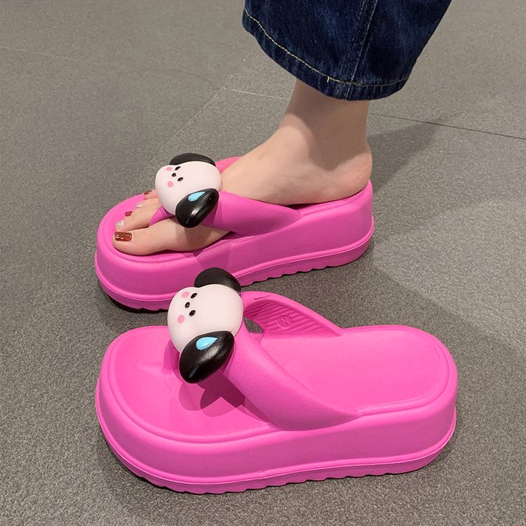 Fshoes พร้อมส่งรองเท้าแตะแฟชั่นผู้หญิงทรงหูหนีบสูง สีสันสดใส5สี แถมตัวตอดลายหน้าน้องหมาสุดกรุบกริบ สั่งเลยพร้อมส่ง