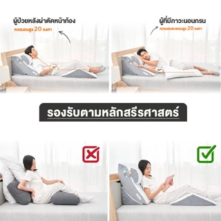 ERGOTREND หมอนกันกรดไหลย้อน ปรับรูปแบบได้ 21 แบบ รุ่น ANTI GERD PILLOW สีขาว