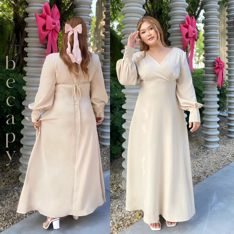 Aurora dress ชุดราตรียาว เดรสสาวอวบ พลัสไซส์