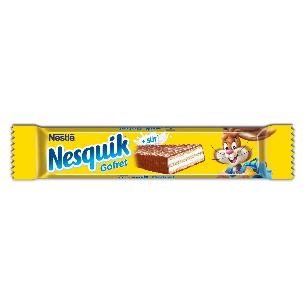 Nestle Nesquik Gofret เวเฟอร์สอดไส้ครีมนม เคลือบช็อกโกแลต น้ำหนัก 26.7 กรัม Exp.24/02/25