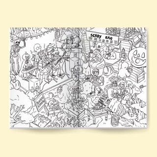 Happy Halloween coloring book สมุดระบายสี 20 หน้า ขนาด 17x25cm