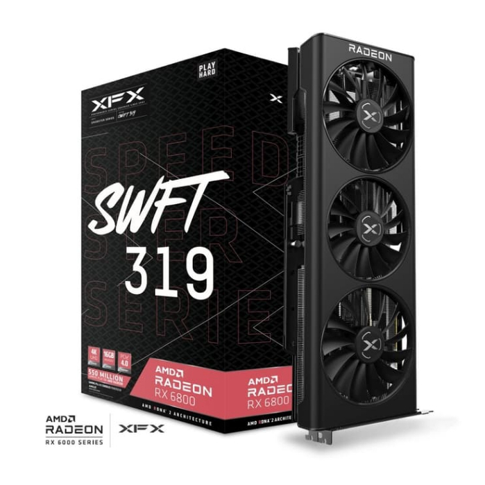 XFX Speedster SWFT 319 AMD Radeon RX 6800 CORE16GB GDDR6 (RX-68XLAQFD9)