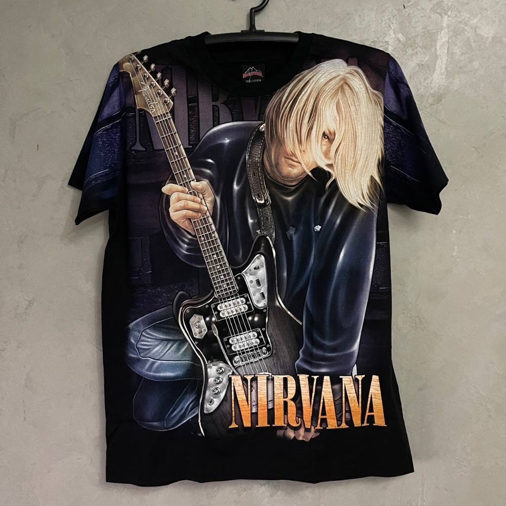 เสื้อยืดOVP Nirvana (ป้ายRocktee เรืองแสง) ผ้าCotton100