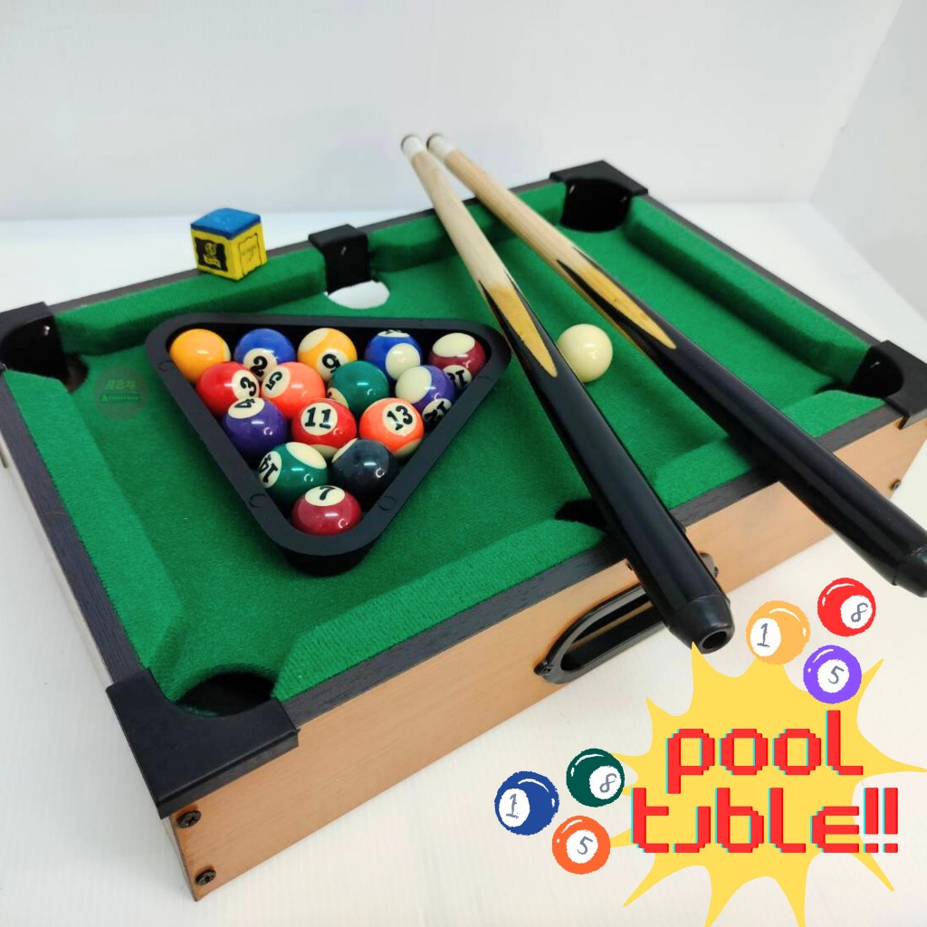 เซ็ทโต๊ะพูลมินิ Pool Table Tabletop 🎱🤹สนุกเกอร์จิ๋ว ของเล่นปีใหม่ (พร้อมส่งจากไทย)