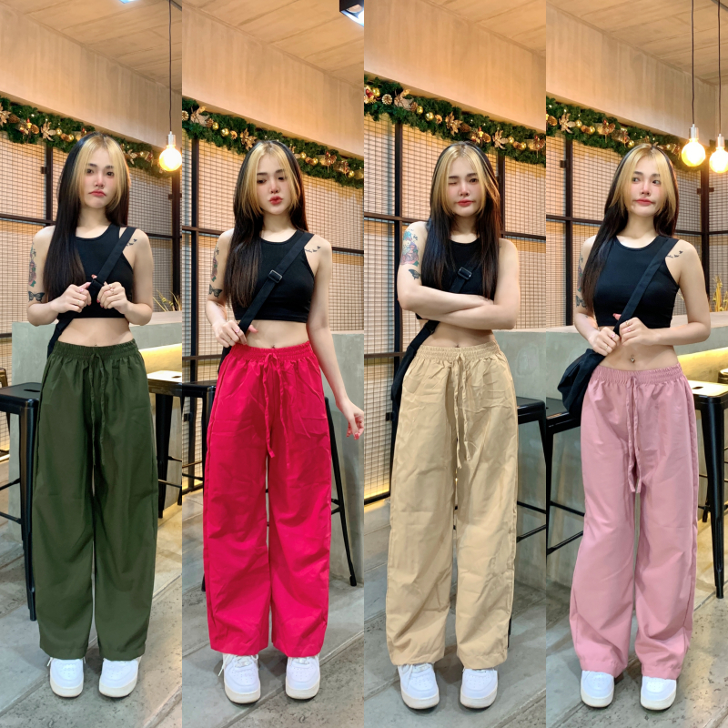 🌈SpinnyHouse🌈กางเกงขากระบอก ผ้าไมโคร ทรงดีมาก 📟 แต่งแมตช์ง่าย ผ้าอยู่ทรง ต้องมีติดตู้ค้าบ รุ่น กางเกงไมโคร P402A