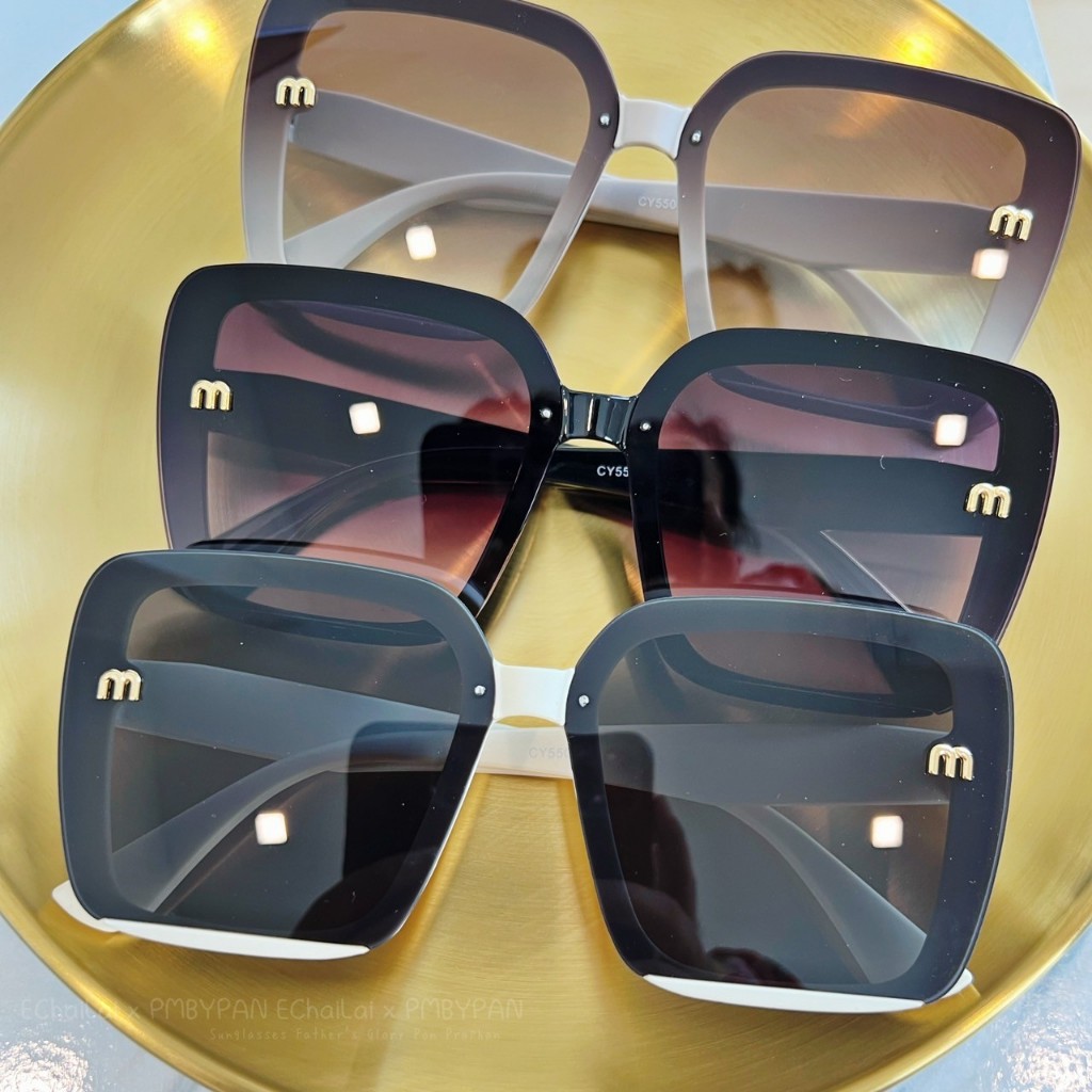 รุ่นDro419เกรดมีโลโก้ Miu MU Luxury งานโอเวอร์ไซส์ ไฮเอนด์ New I Tem เวอร์ชั่นเกาหลี ทรงสี่เหลี่ยม แว่นกันแดด