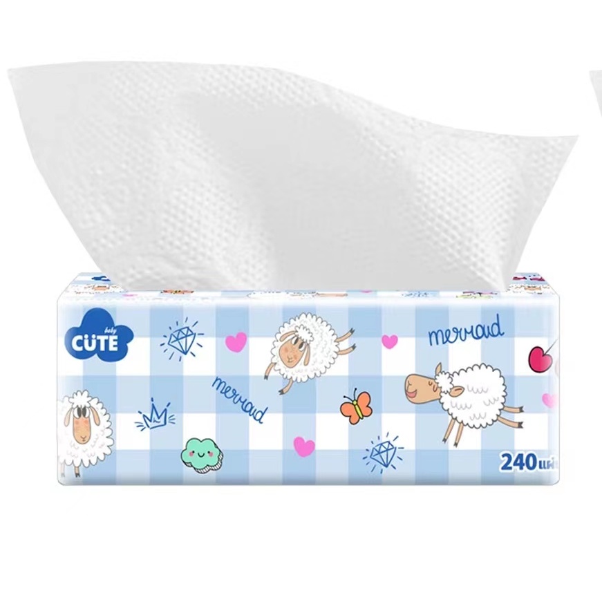 （พร้อมส่ง)กระดาษทิชชู่ 1 มัด/5 ห่อ(ห่อนึงละ 240 แผ่น) หนา 3 ชั้น ทิชชู่ทำความสะอาด - รูปที่ 2