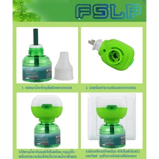 FSLP ปลั๊กไล่ยุงไฟฟ้า น้ำยาไล่ยุงช้าง มีอย. เซ็ท 15 กล่องและเซ็ท 13 ฟรีปลั๊ก 1 กล่อง